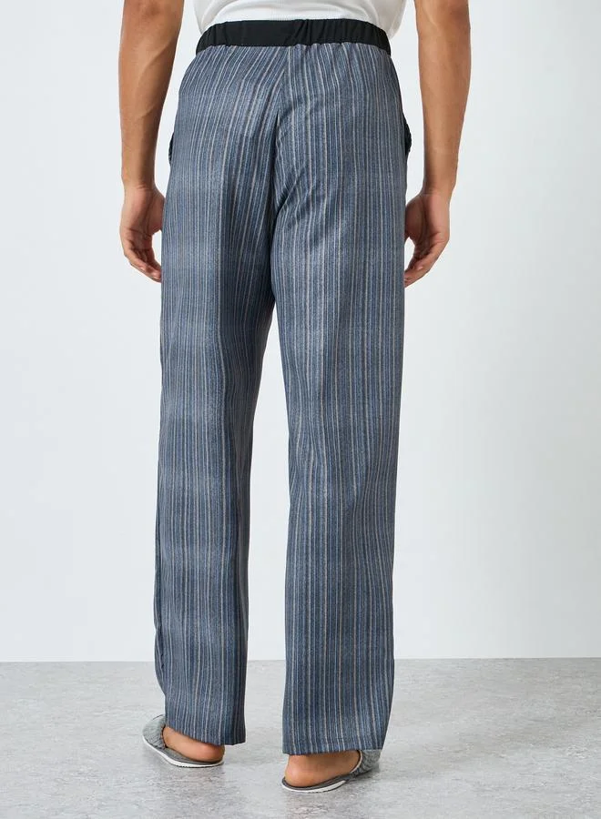 Styli  Men Contrast Waistband Striped Pyjama for Men | Best Price UAE